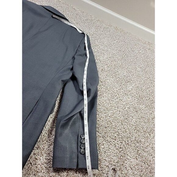 Jos. A. Bank Blazer Mens 43 Long Gray Tailored Fit 100% Wool Single Breast - Picture 8 of 8